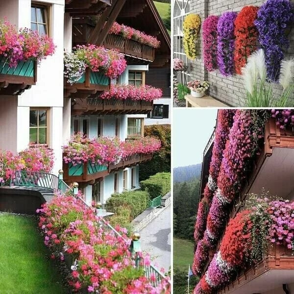 🌺🌷Vivid Artificial Hanging Orchid Bunch