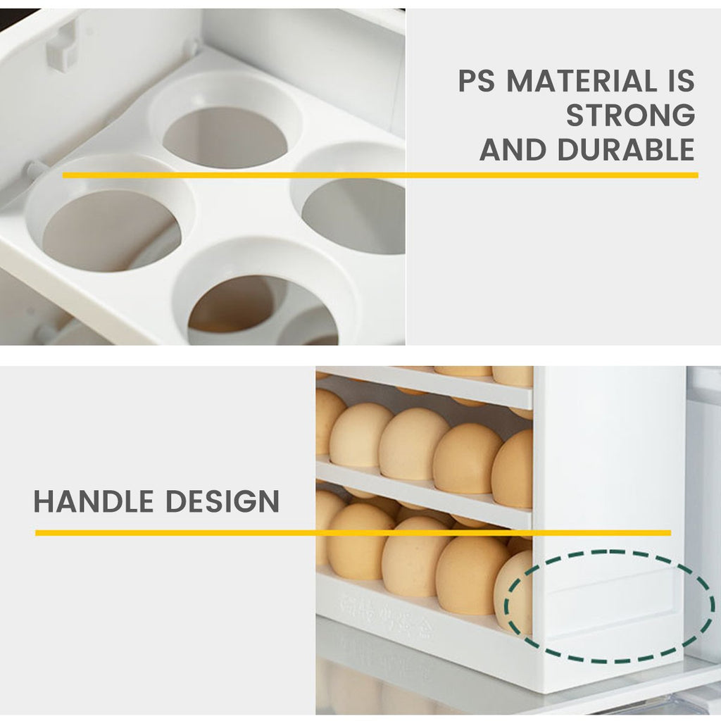 3-Layer Egg Storage Box (White)